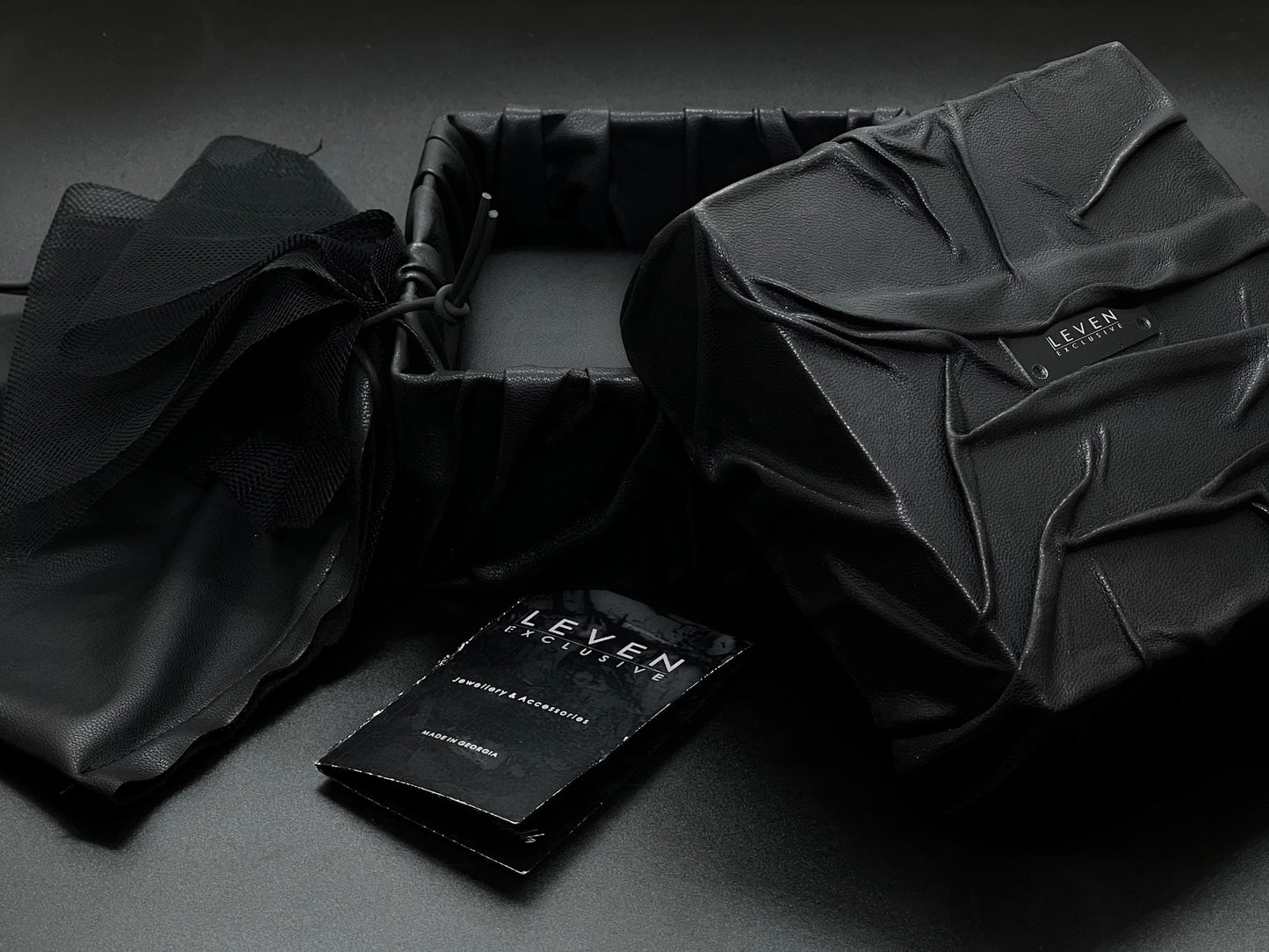 Black Stone Open Ring