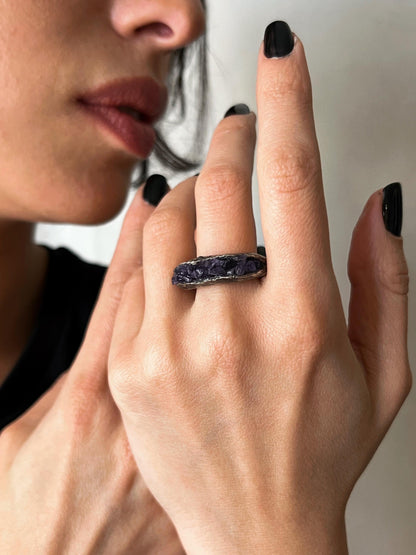 Amethyst Silver Ring